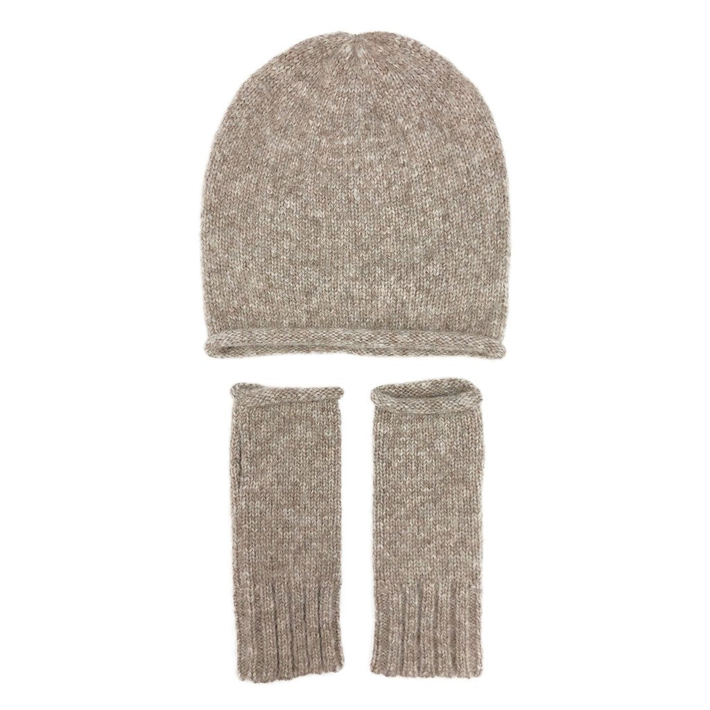 Beige Essential Knit Alpaca Beanie