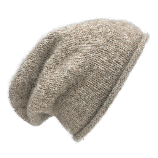 Beige Essential Knit Alpaca Beanie