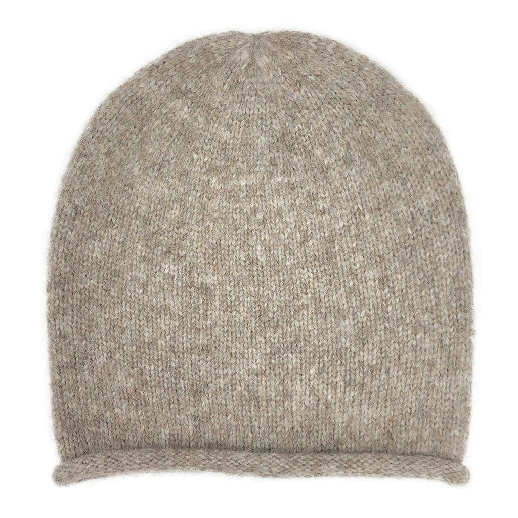 Beige Essential Knit Alpaca Beanie